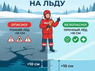 Выход на тонкий лёд опасен!
