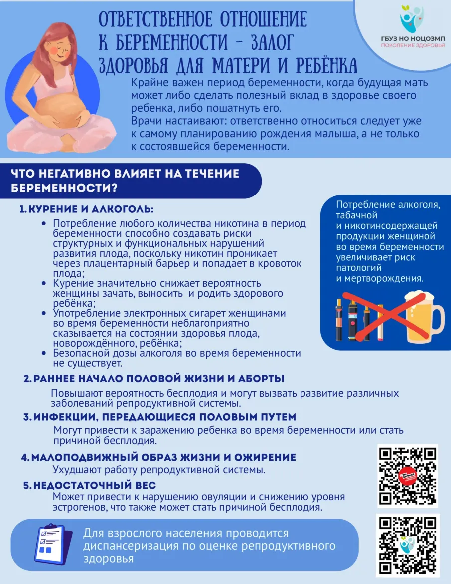 Ответственное отношение к беременности – залог здоровья малыша