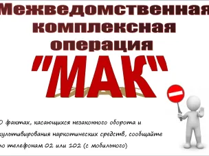 Оперативно – профилактическая операция «МАК - 2023»