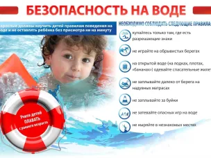 ЕДДС Пильнинского округа информирует: Правила поведения на водных объектах в летний период.