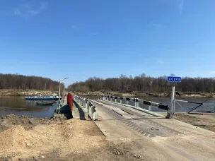 Сотрудники пильнинского ОГИБДД приняли участие в открытии понтонного моста